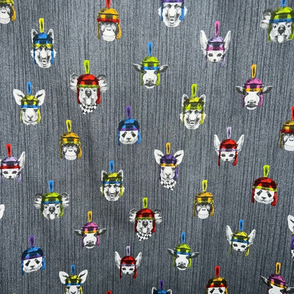 Jared Lang Animals In Helmets Button Down M - image 5